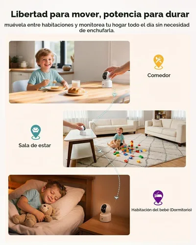 Vista 7 de Cámara interior inalámbrica, cámara para mascotas