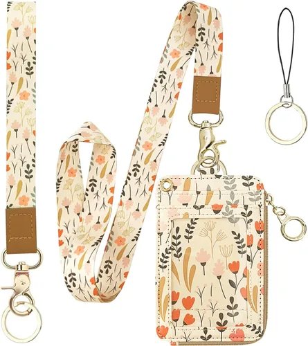 Vista 22 de bolimoss Soporte para credencial de sol y luna y cartera con cordón, cordones removibles para maestras, cartera para mujeres con correa para la Sol