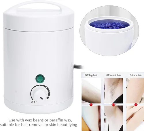 Vista 3 de Calentador de cera, calentador de cera para depilación, mini calentador de cera multiusos para mujeres y hombres, máquina de cera de parafina