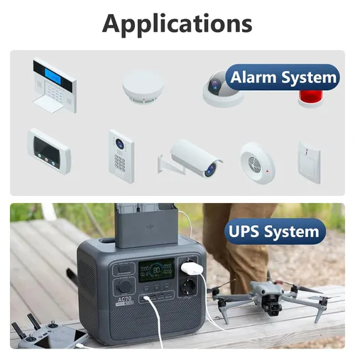 Vista 7 de Miady Batería de ácido plomo sellada recargable de 12V 7Ah (1 paquete)