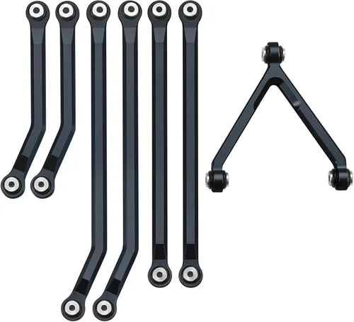 Vista 5 de Maleonn RC High Clearance Links LWB 5.256 in Aleación de aluminio Chasis Suspensión Enlace para 1/24 RC Crawler Car Axial SCX24 Actualizaciones Negro