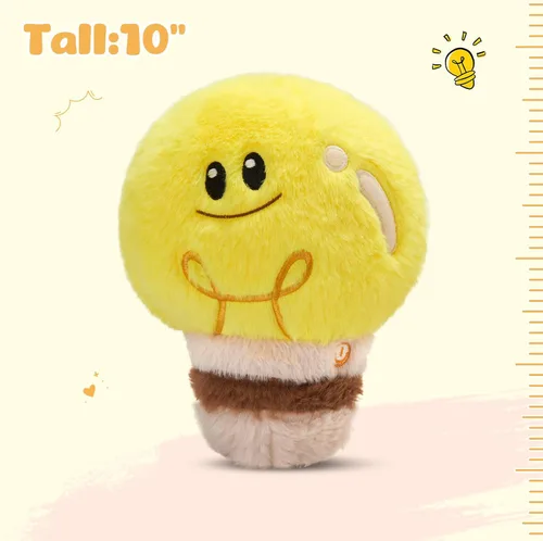 Vista 5 de WEWILL Bombilla de 8 pulgadas con luz de animal de peluche, lindo juguete de peluche suave, cumpleaños, Navidad, vacaciones, fin de semana, regalo