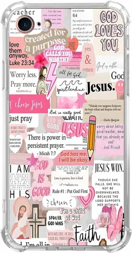 Vista 69 de Funda para Celular con Versículos de la Biblia, Colocación de Citas Cristianas de Jesús, Diseño Collage, Funda Protectora Suave de TPU de Moda