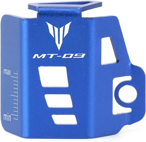 Vista 8 de Cubierta protectora de la tapa de aceite de la bomba del depósito del líquido de freno trasero de la motocicleta compatible con YAMAHA MT-09 Negro