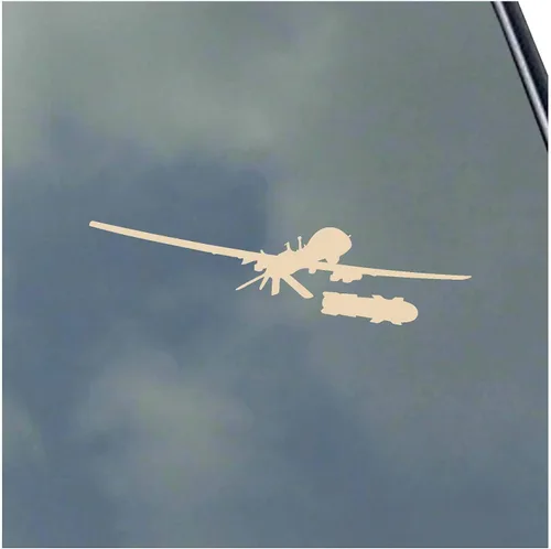 Vista 7 de MQ-1C - Calcomanía de vinilo de piloto de águila gris del ejército no tripulado Veterano UAV