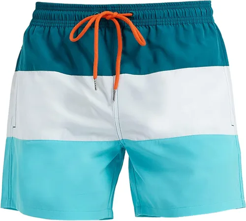 Vista 3 de Traje de baño para hombre, de secado rápido, con forro de compresión, con bolsillos, divertido para la playa