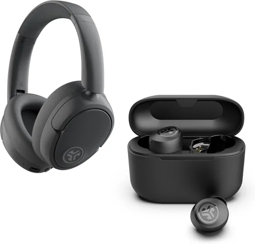 Vista 9 de JLab JBuds Lux ANC, auriculares para colocar sobre la oreja, cancelación activa de ruido, Bluetooth, grafito (paquete de 2)