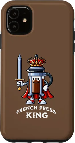 Vista 8 de Carcasa divertida para iPhone 16 The French Press King