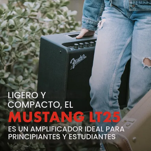 Vista 8 de Fender Mustang LT25 Amplificador de guitarra, amplificador combinado de 25 W, con 2 años de garantía, 30 efectos preestablecidos con interfaz