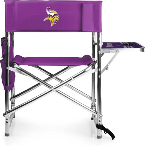 Vista 21 de Picnic TIME NFL Unisex-Adult NFL Sports Chair with Side Table, Beach Chair, Camp Chair for Adults