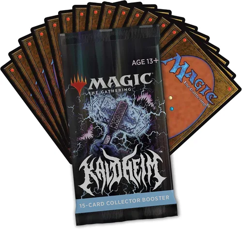 Vista 5 de Magic: The Gathering Kaldheim - Caja de refuerzo para coleccionista, 12 paquetes (180 cartas mágicas)