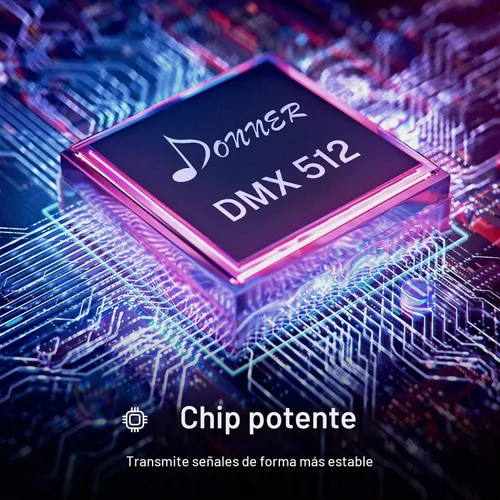 Vista 7 de Donner DMX512 Controlador inalámbrico Dfi DJ 2.4G DMX inalámbrico 7 receptores versión corta con cúpula de luz y 1 transmisor control de iluminación