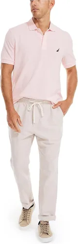Vista 6 de Nautica Pantalón de lino con cordón de ajuste clásico para hombre