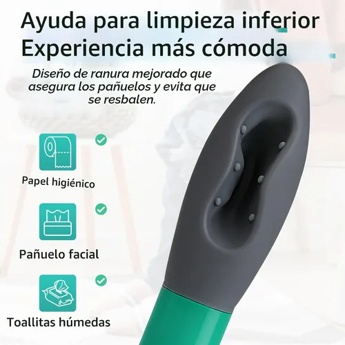 Vista 5 de Herramienta de limpieza a tope, ayuda de limpieza de 15.7 pulgadas para discapacitados, sobrepeso, movilidad limitada