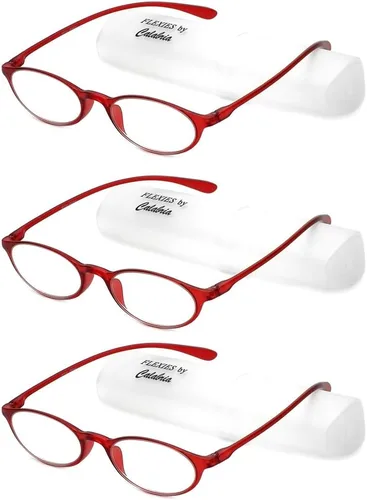 Vista 7 de Calabria 719 Flexie Gafas de Lectura Flexibles Ovaladas para Hombres y Mujeres Elegantes Plegables Lectores Ligeros Montura TR 90 Gafas Duraderas