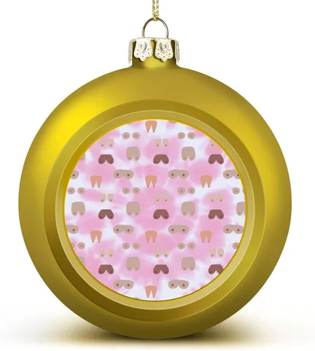 Vista 85 de Boobs Funny Shatterproof Matte Christmas Balls for Tree Wreath Home Decor 1PCS