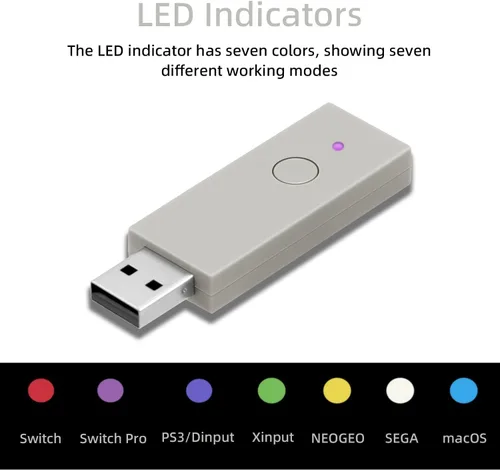 Vista 4 de Mcbazel MayFlash Magic-NS Lite Adaptador USB inalámbrico Bluetooth para Switch, Windows, macOS, Raspberry Pi, compatible con Xbox Series X y S