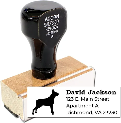Vista 118 de Airedale Terrier Address Stamp, Custom Airedale Terrier Hand Stamp for Dog Lovers, Duo Rubber Return Address for Pet Owners Montaje manual Duo