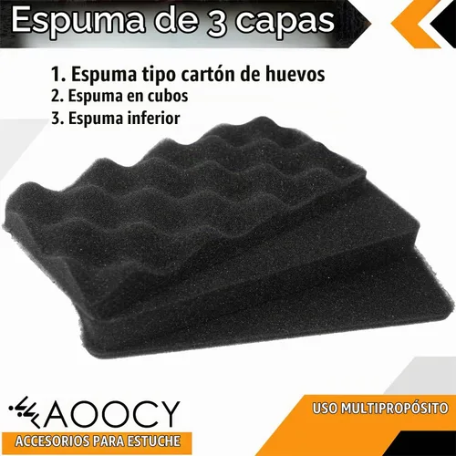Vista 5 de Funda pequeña de 8 pulgadas con inserto de espuma personalizable Pluck – IP67 impermeable funda de transporte duro para electrónica portátil