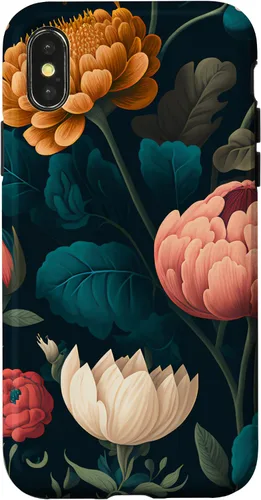 Vista 4 de Funda floral Moody Moody con diseño de flores oscuras vintage para iPhone 15