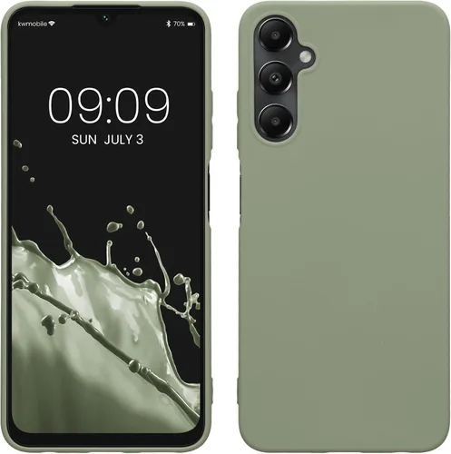 Vista 74 de kwmobile Funda compatible con Samsung Galaxy A12 - Funda protectora de silicona TPU suave y delgada - Azul Báltico