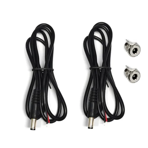Vista 9 de Cable de alimentación de CC de 2 piezas, cable de alimentación de 3 pies CC de 0.217 in x 0.083 in, enchufe macho DC099 hembra a cable desnudo
