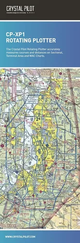 Vista 8 de Crystal Pilot Plotter giratorio XP1 para planificación de vuelo VFR (XP1 + Guía de referencia Metar)