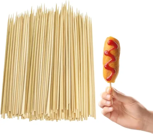 Vista 12 de JapanBargain 4113 - Pincho de bambú de 4 pulgadas, palillos de dientes largos, palillos de frutas, púas de cóctel, brocheta para parrilla, brocheta