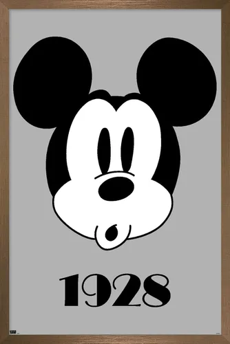 Vista 14 de Trends International Disney Mickey Mouse - Póster de pared con diseño de cara, 22.4 pulgadas de largo x 14.7 pulgadas, versión enmarcada en madera