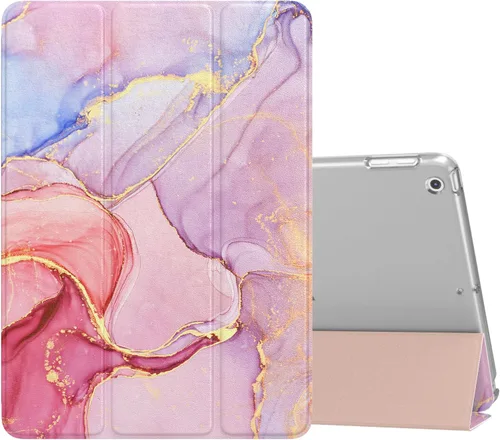 Vista 35 de MoKo Funda para iPad 9.7 2018/2017 de 5ª / 6ª Generación - Funda delgada y ligera con soporte para Smartphone con parte trasera translúcida