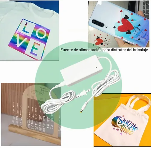 Vista 6 de Cable de alimentación compatible con la máquina de corte Cricut Maker 3, cable de repuesto de alimentación de 24 V CC compatible con adaptador