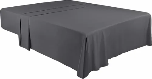 Vista 63 de Utopia Bedding Sábana encimera – 1 paquete (individual, beige) – Tela de microfibra suave cepillada – Sábana superior resistente al encogimiento y a