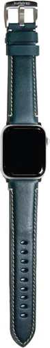 Vista 17 de Bullstrap Correa de reloj de cuero italiano de grano completo para hombre compatible con Apple Watch Series 1-8