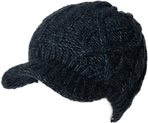Vista 20 de Comhats - Gorro de 50/100 % lana, con visera, tejido, para el invierno y el clima frío