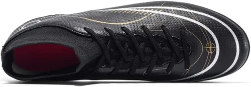 Vista 3 de ESXGED Botas de fútbol para mujer, zapatos deportivos para hombre, para exteriores e interiores, cómodos, para correr, caminar, estudiantes, zapatos