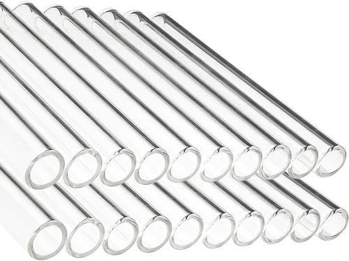 Vista 7 de 10 tubos de vidrio borosilicato transparente de 4 pulgadas