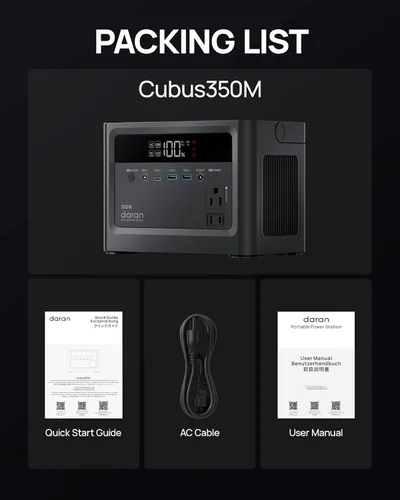 Vista 8 de Estación de energía portátil de 350 W, 230.4 Wh, batería LiFePO4 de 110 V, salida de CA de onda sinusoidal pura con carga rápida PD, generador solar