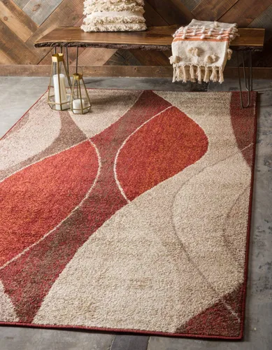 Vista 10 de Unique Loom Colección Otoño Alfombra de Área - Plantation (5' 3" Redonda, Multicolor/Beige)