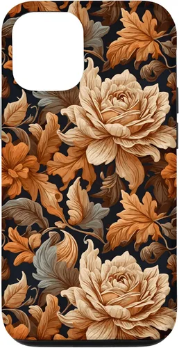 Vista 28 de Warm Colors of Autumn Stylish Design - Fall Flowers Pattern Case for iPhone 16
