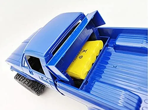 Vista 5 de WPL C24 1/16 2.4GHz 4WD RC Car Crawler Faro Control Remoto Crawler Off-Road Pick-up Truck RTR Juguete Niño, Niña y Adulto (azul)