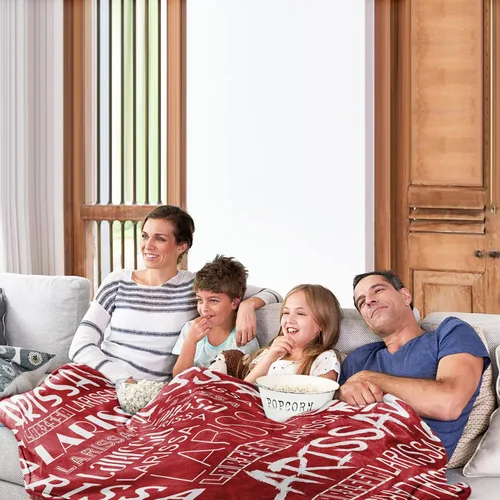 Vista 3 de Manta personalizada con nombre para niños, manta personalizada con nombre de bebé súper suave para niños y niñas, manta con monograma con nombre