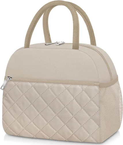 Vista 34 de KUBYA Lonchera de Pana Bolsa de Almuerzo para Mujeres y Hombres, Linda Fresa Pequeña Aislada Reutilizable Trabajo A Prueba de Fugas Simple Loncheras