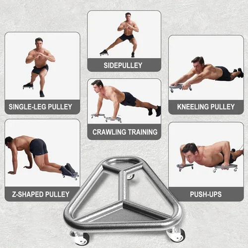 Vista 9 de HOTWAVE Rueda de rodillo de abdominales para entrenamiento de núcleo, equipo de ejercicio abdominal extra ancho para abdominales, brazos y espalda