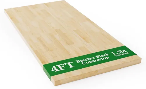 Vista 10 de [Usado] Bloque de carnicero de madera maciza de abedul de 12 x 7.5 pulgadas, tabla de cortar para cocina, isla de carrito, sala, comedor, oficina