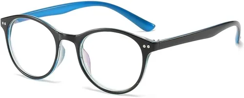 Vista 8 de Gafas retro de miopía para hombres y mujeres, uso diario, gafas de miopía, gafas de distancia para conducir Negro