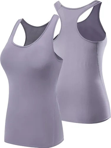 Vista 17 de Neleus - Camiseta sin mangas con base de compresión para mujer, 3