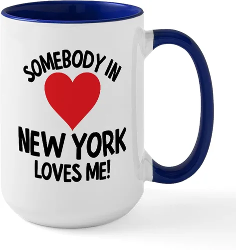 Vista 11 de CafePress New York Republic Tazas de cerámica de 15 oz (15.0 fl oz)