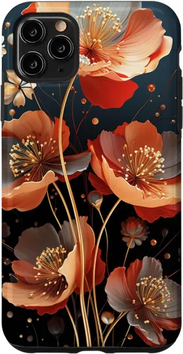 Vista 13 de Red Poppies Flowers In A Field Case for iPhone 16