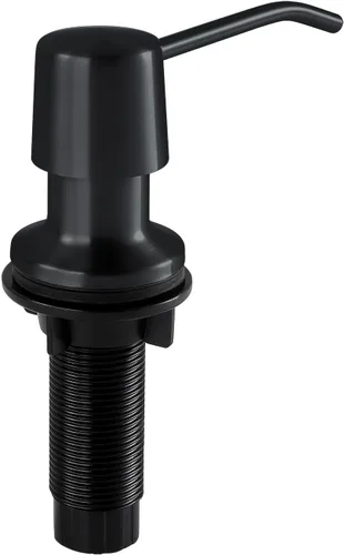 Vista 3 de Dispensador de jabón para fregadero de cocina, boquilla de 4 pulgadas y botella de capacidad de 16 onzas, dispensador de jabón negro para encimera