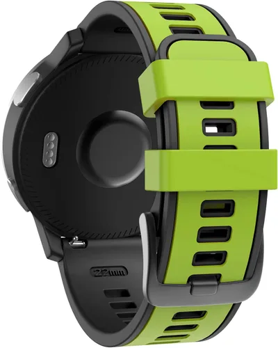 Vista 9 de ISABAKE Correa de reloj para Garmin Vivoactive 4/Venu 2/Venu 3/Gear S3 Frontier/Classic, correa de silicona de liberación rápida de 0.866 in